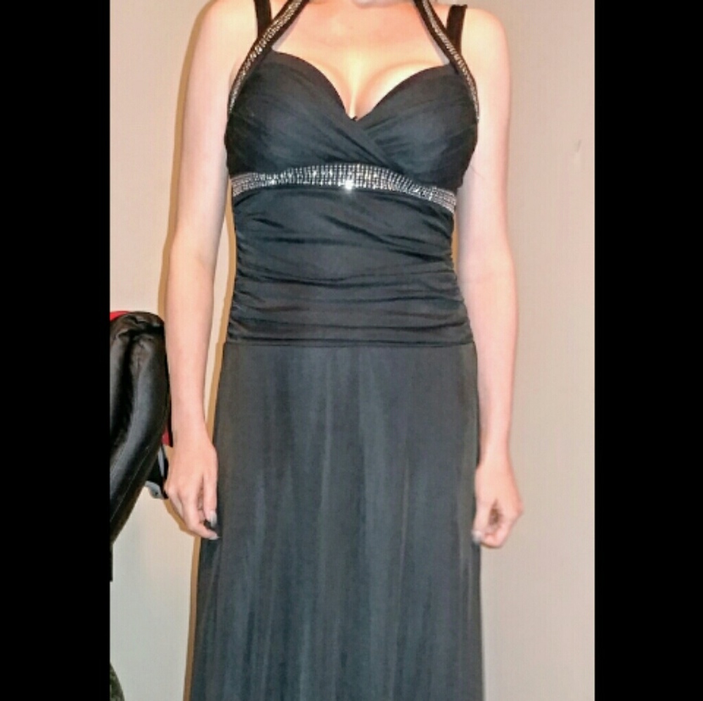 Trixxi long black evening dress (M)